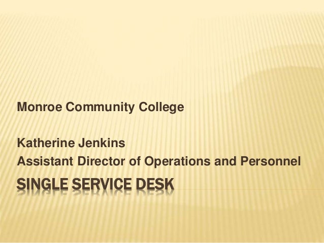 Mcc Single Service Desk