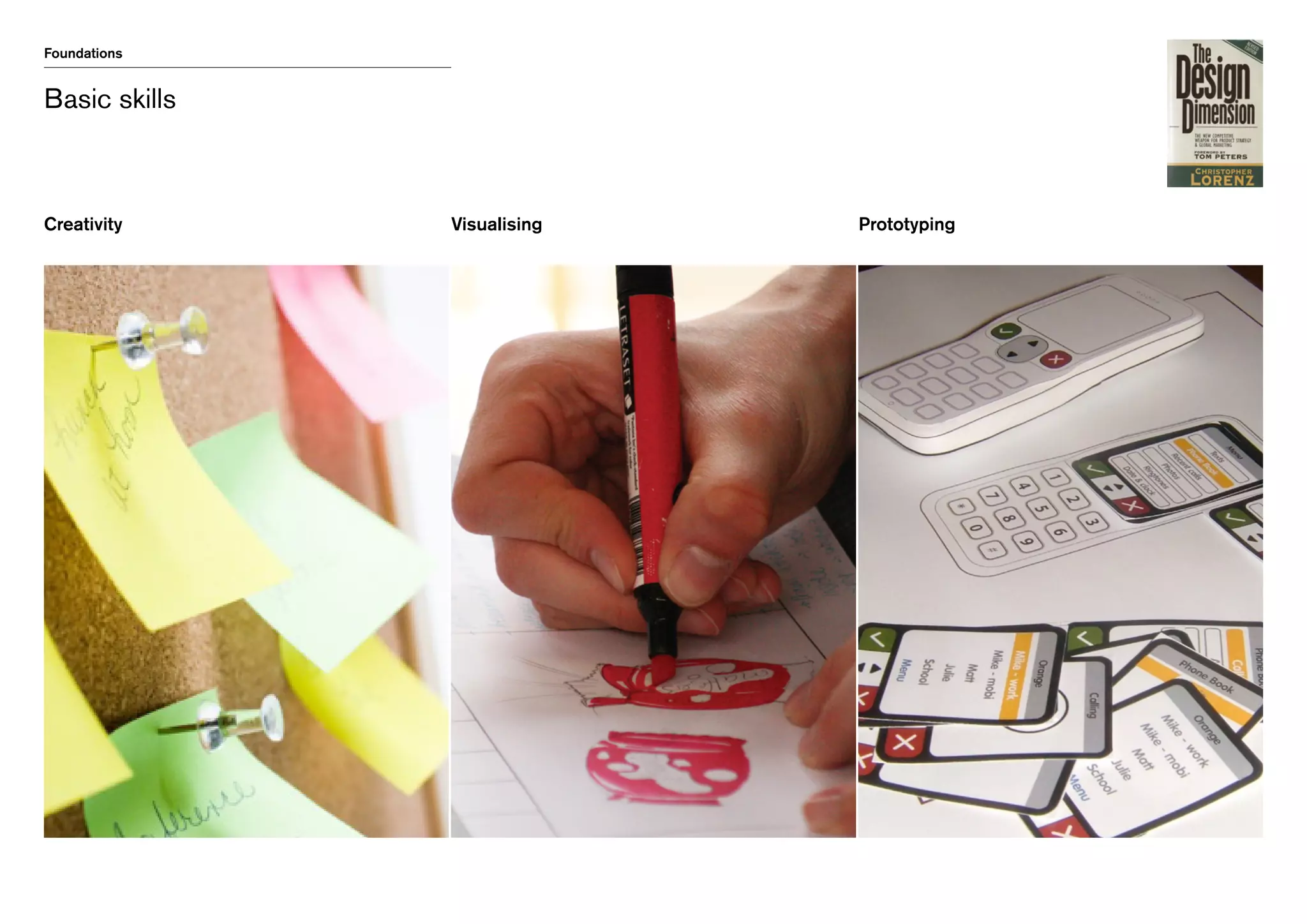 Foundations

Basic skills

Creativity

Visualising

Prototyping

 