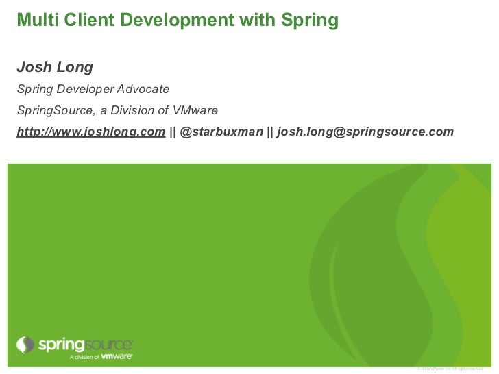 multi client development with spring client development