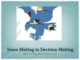Sense Making in Decision Making ,[object Object]