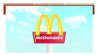 GLOBAL PACKAGING DESIGN SYSTEM
 McDonald's has a global package design for
their to-go bags and fountain drink cups.
 McDonald’s also offer access to Nutrition
facts with QR code Packaging.
 