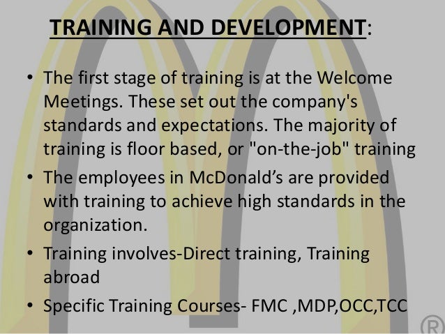 Human Resource Practices At Mc Donald
