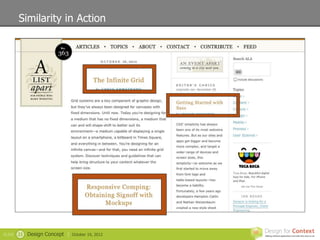 Similarity in Action




SLIDE   21   Design Concept |   October 19, 2012
 