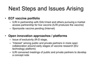 East Coast Fever Vaccine Frontier Research Project