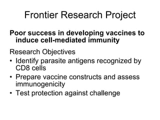 East Coast Fever Vaccine Frontier Research Project