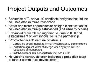 East Coast Fever Vaccine Frontier Research Project