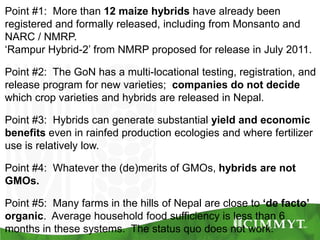 Maize example-CIMMYT/Nepal or CSISA