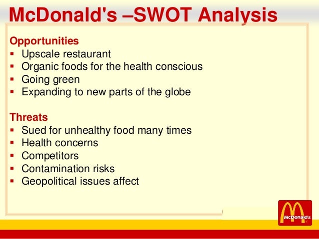 case study mcdonald s swot case study mcdonald s swot