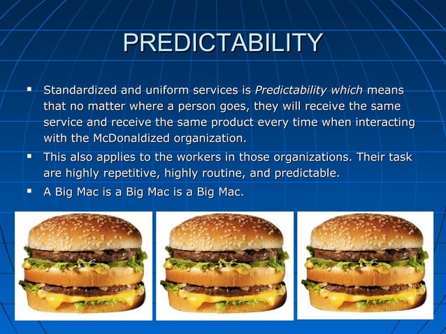 Mc donaldization of society(final) | PPT | Food Industry | Industries