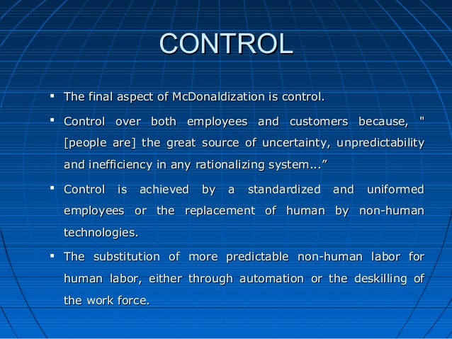 Control In Mcdonaldization Of Society – TLBQZ