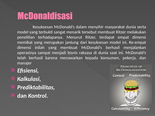 Daniel Ritzer McDonaldization Theory sosiologi komunikasi.pptx