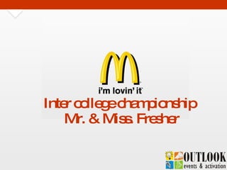 Inter college championship  Mr. & Miss. Fresher 