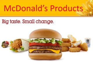McDonald’s Products
 