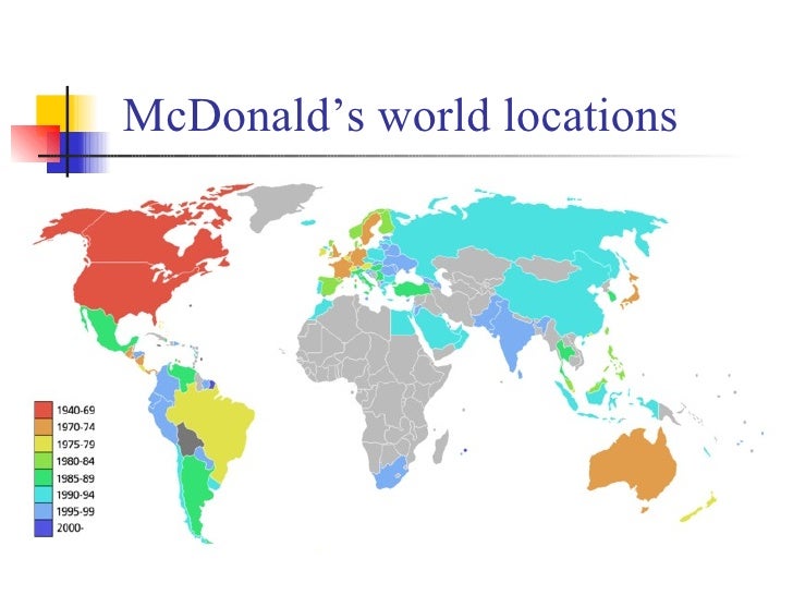 Map Of Mcdonald's Locations Worldwide