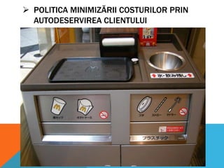  POLITICA MINIMIZĂRII COSTURILOR PRIN
AUTODESERVIREA CLIENTULUI

 