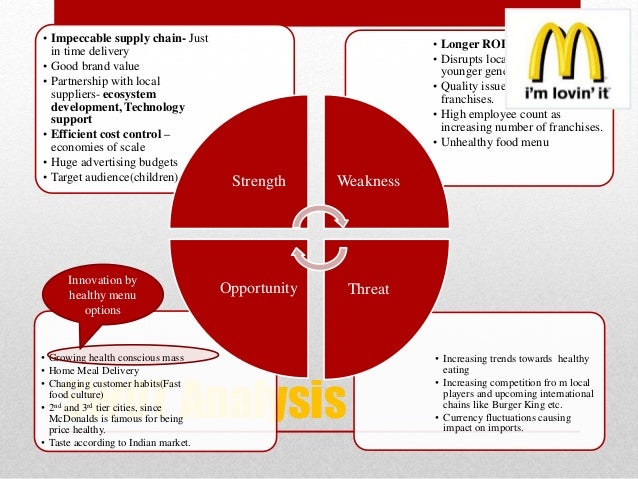 Swot analysis of mcdonalds vs. burger king essays