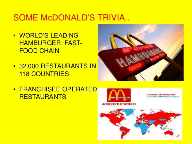 Menu for mcdonald's picture