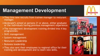 Mcdonalds -Recruiting, selecting and training for success | PPTX