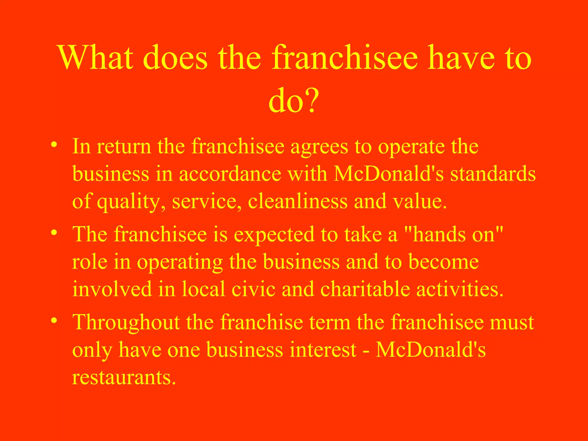 McDonald's and Franchising | PPT