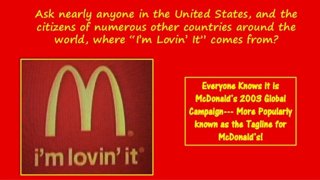 Mcdonald S I M Lovin It Campaign