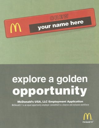 Mc donalds job-application