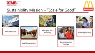 Sustainiblity Mission – “Scale for Good”
Climate Action
Beef Sustainability
Packaging and
Recycling
Commitment to
Families
Youth Opportunity
 
