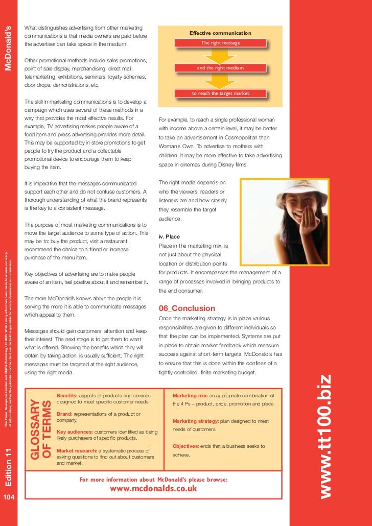 case study on mcdonalds case study on mcdonalds