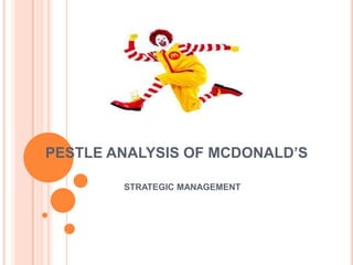 PESTLE ANALYSIS OF MCDONALD’S
STRATEGIC MANAGEMENT

 