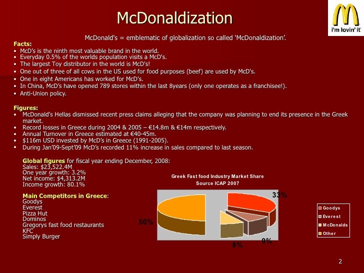 McDonaldization - Bringing Benefits or Disadvantages?