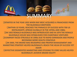 McDonald's Marketing Excellence