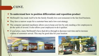 Mcdonald's and consumer behavior