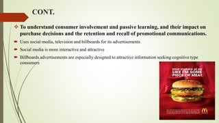 Mcdonald's and consumer behavior