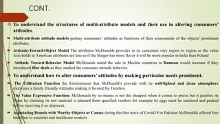 Mcdonald's and consumer behavior