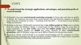 Mcdonald's and consumer behavior