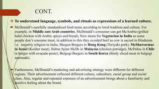 Mcdonald's and consumer behavior