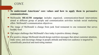 Mcdonald's and consumer behavior