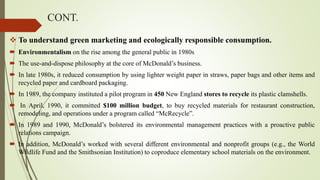 Mcdonald's and consumer behavior