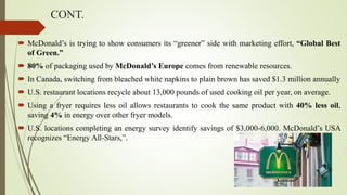 Mcdonald's and consumer behavior