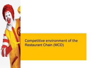 Competitive environment of the  Restaurant Chain (MCD)   