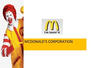 MCDONALD’S CORPORATION 