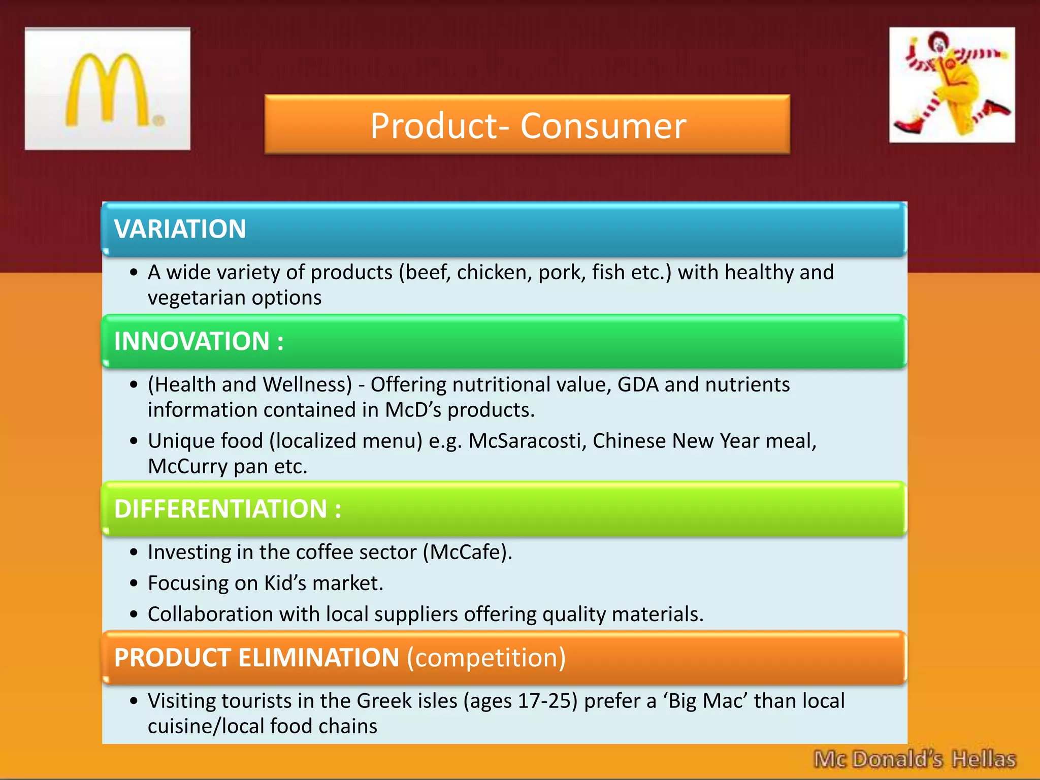 Mc Donald's Global Standardization Adaptation | PPTX