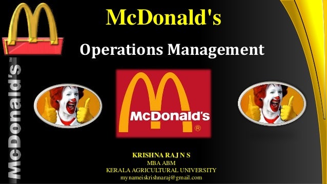mcdonald's operation management assignment