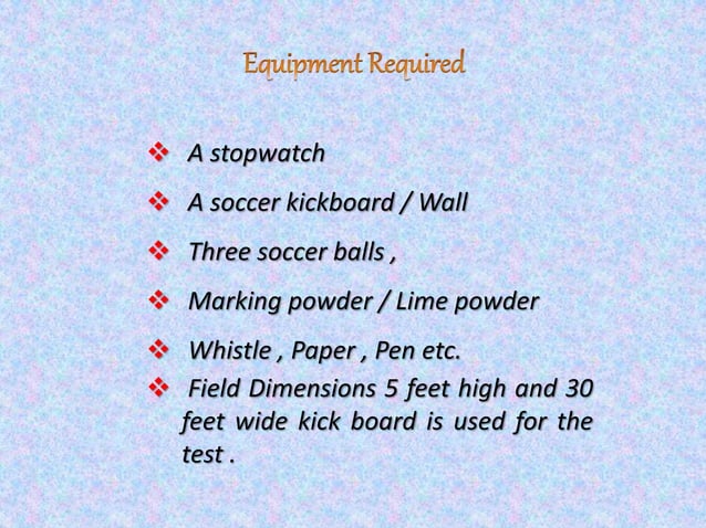 Mc donald soccer test | PPTX | Soccer | Sports