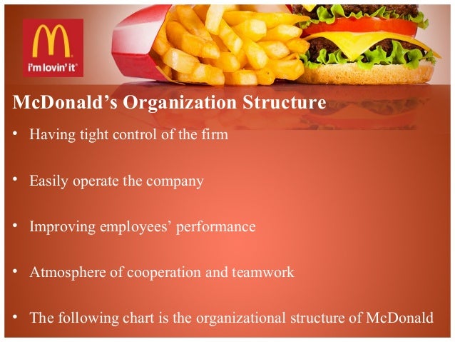 Mcdonald S Organizational Chart