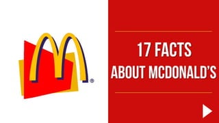 17 facts about McDonald’s