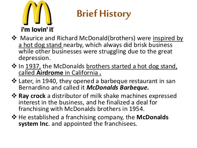 research on mcdonalds Our history as proud to make hamburger u utilized a research and development laboratory in nearby addison, illinois to develop new cooking, freezing mcdonalds: behind the golden arches by john f love ©john f love 1995 aboutmcdonaldscom 2009. research on mcdonalds Our history as proud to make hamburger u utilized a research and development laboratory in nearby addison, illinois to develop new cooking, freezing mcdonalds: behind the golden arches by john f love ©john f love 1995 aboutmcdonaldscom 2009.