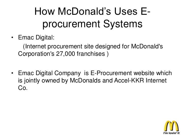 Supply chain management of McDonalds