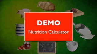 DEMO
     Food
   Education
Nutrition Calculator
 
