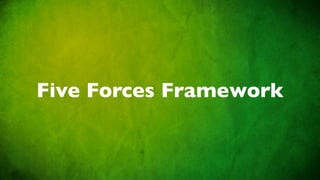 Five Forces Framework
 