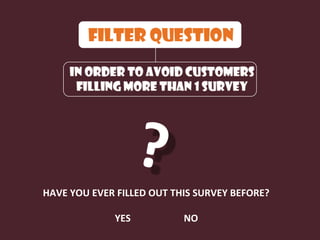 HAVE	
  YOU	
  EVER	
  FILLED	
  OUT	
  THIS	
  SURVEY	
  BEFORE?	
  
	
  
YES	
  	
  	
  	
  	
  	
  	
  	
  	
  	
  	
  	
  	
  	
  	
  	
  	
  	
  	
  	
  	
  	
  NO	
  
?	
  
 